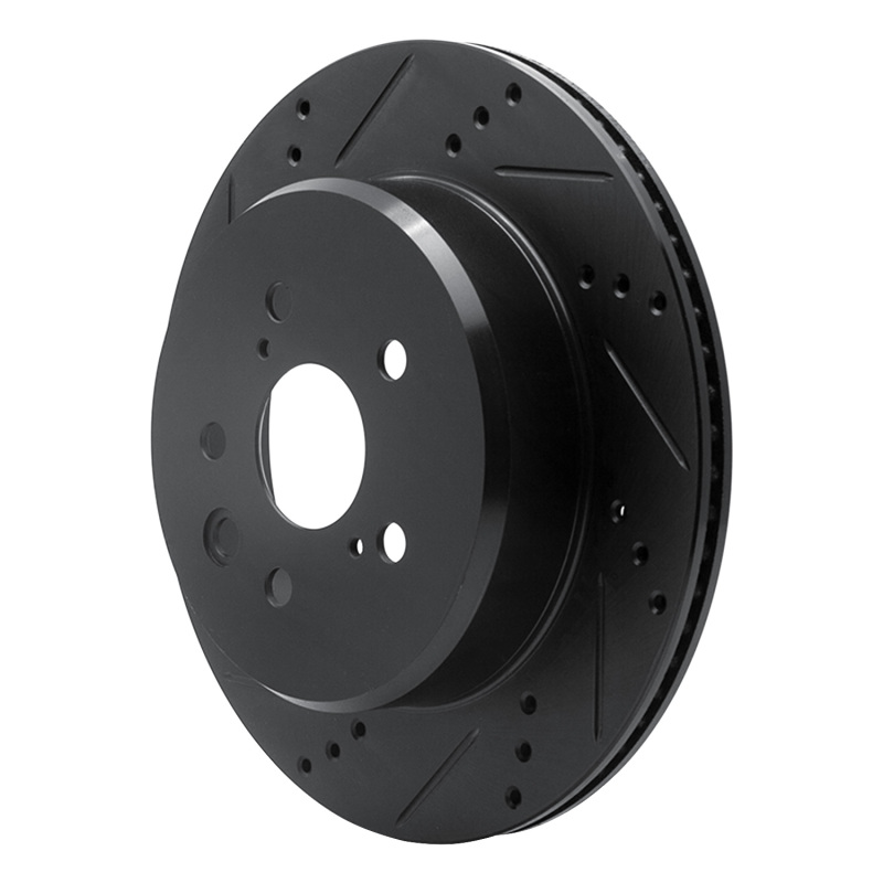 Lexus GS300 Brake Rotor (1) - Rear Left - R1 Concepts - Drilled & Slotted - Black - `06-`20